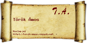Török Ámos névjegykártya